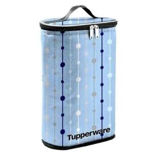 TUPPERWARE Logo Insulated Bottle Tote Bag Lunchbox with Removable Divider Picnic